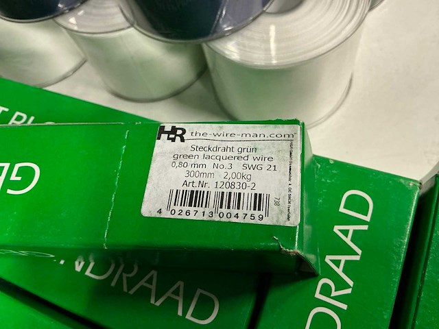 Partij gelakt bloemendraad 0,80mm no.3 swg21 300mm 2kg per verpakking (32x) - afbeelding 1 van  1