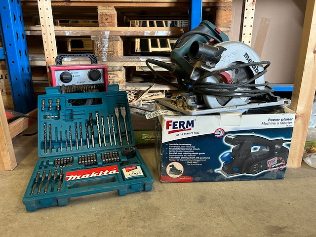 Partij gereedschap en toebehoren, w.o. metabo, ferm - afbeelding 1 van  9