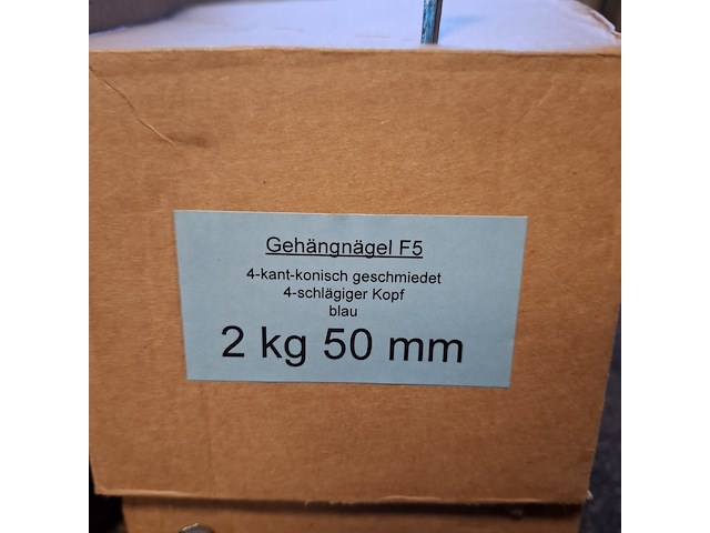 Partij gesmede spijkers met koperen panhaken - afbeelding 5 van  14