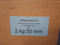 Partij gesmede spijkers met koperen panhaken - afbeelding 5 van  14