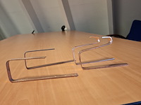 Partij gesmede spijkers met koperen panhaken - afbeelding 11 van  14