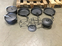 Partij gietijzeren dutch oven pannen el fuego, zwart - afbeelding 1 van  5