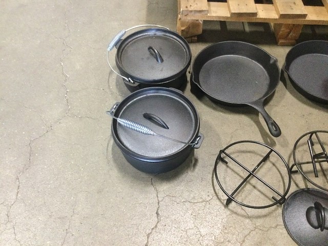 Partij gietijzeren dutch oven pannen el fuego, zwart - afbeelding 2 van  5