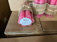 Partij gifts amsterdam roze kaarsen 2x12cm (6209x) - afbeelding 2 van  3