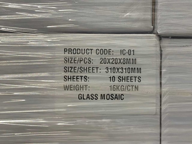 Partij glas mozaïek tegels - 39x pallet - afbeelding 6 van  10
