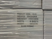 Partij glas mozaïek tegels - 39x pallet - afbeelding 6 van  10
