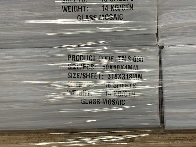 Partij glas mozaïek tegels - 39x pallet - afbeelding 7 van  10