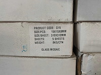 Partij glas mozaïek tegels - 39x pallet - afbeelding 10 van  10