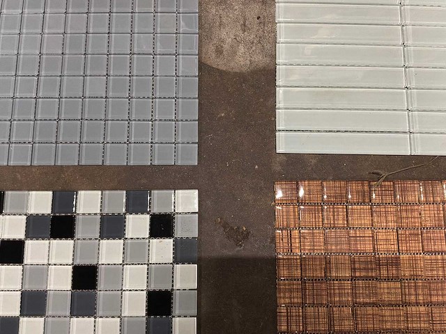 Partij glas mozaïek tegels - 39x pallet - afbeelding 8 van  8