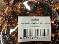 Partij glassball wire 3x20mm 48tf brown combi (146 verpakkingen) - afbeelding 2 van  2