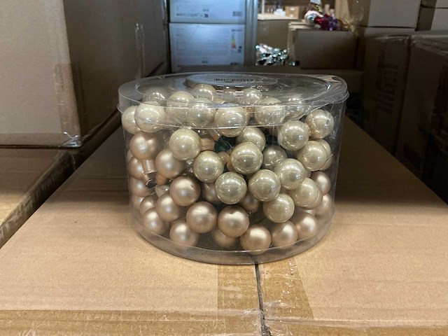 Partij glassball wire 3x20mm 48tf champagne combi (144x) - afbeelding 1 van  3