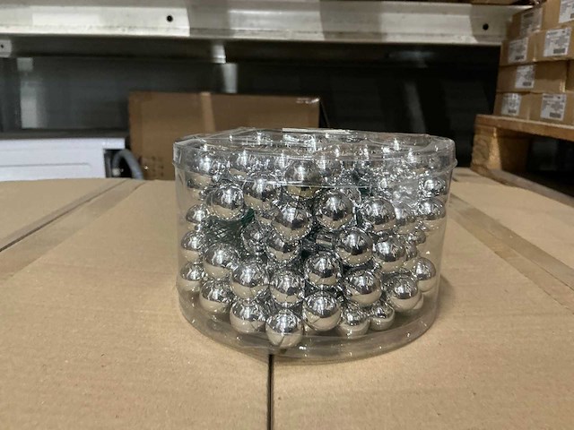 Partij glassball wire 3x20mm 48tf silver shiny (240 verpakkingen) - afbeelding 1 van  3