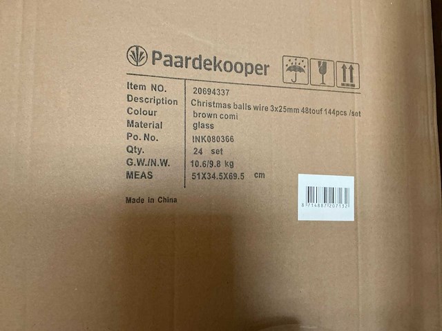 Partij glassball wire 3x25mm 48tf brown combi (192 verpakkingen) - afbeelding 4 van  4