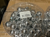 Partij glassball wire 3x25mm 48tf silver shiny (121 verpakkingen) - afbeelding 2 van  4