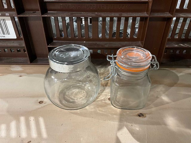 Partij glazen bewaarpotjes - afbeelding 1 van  2