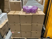 Partij glazen kerstballen 40mm 36/tube lilac combi (160 tubes) - afbeelding 3 van  4