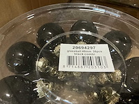 Partij glazen kerstballen 40mm black combi 36/tube (96x) - afbeelding 2 van  4