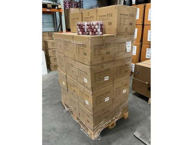 Partij glazen kerstballen 40mm blossom combi 36/tube (219 tubes) - afbeelding 3 van  4