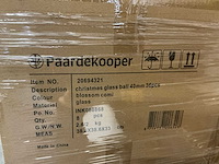 Partij glazen kerstballen 40mm blossom combi 36/tube (219 tubes) - afbeelding 4 van  4