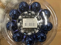 Partij glazen kerstballen 40mm blue&white 36/tube (69x) - afbeelding 3 van  6