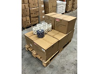 Partij glazen kerstballen 40mm blue&white 36/tube (69x) - afbeelding 2 van  4