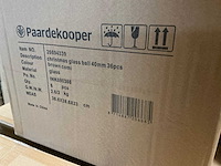 Partij glazen kerstballen 40mm brown combi 36/tube (168 tubes) - afbeelding 3 van  3