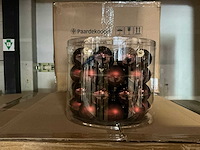 Partij glazen kerstballen 40mm darkbrown combi 36/tube (88 tubes) - afbeelding 1 van  3