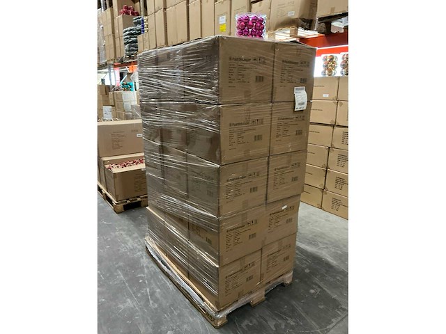 Partij glazen kerstballen 40mm fuchsia combi 36/tube (240 tubes) - afbeelding 3 van  4