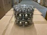 Partij glazen kerstballen 40mm grey combi 36/tube (112 tubes)
