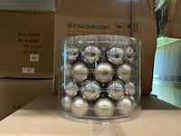 Partij glazen kerstballen 40mm grey combi 36/tube (88 tubes) - afbeelding 1 van  4