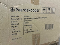 Partij glazen kerstballen 40mm grey combi 36/tube (88 tubes) - afbeelding 4 van  4