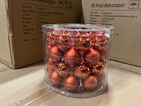 Partij glazen kerstballen 40mm orange combi 36/tube (215 tubes) - afbeelding 1 van  5