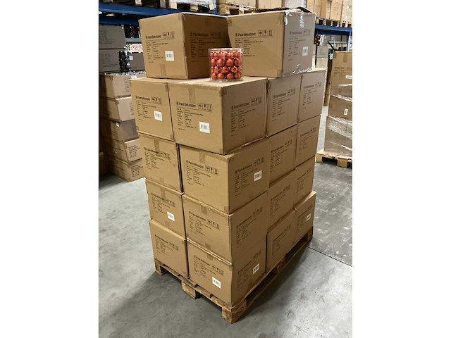 Partij glazen kerstballen 40mm orange combi 36/tube (215 tubes) - afbeelding 3 van  5