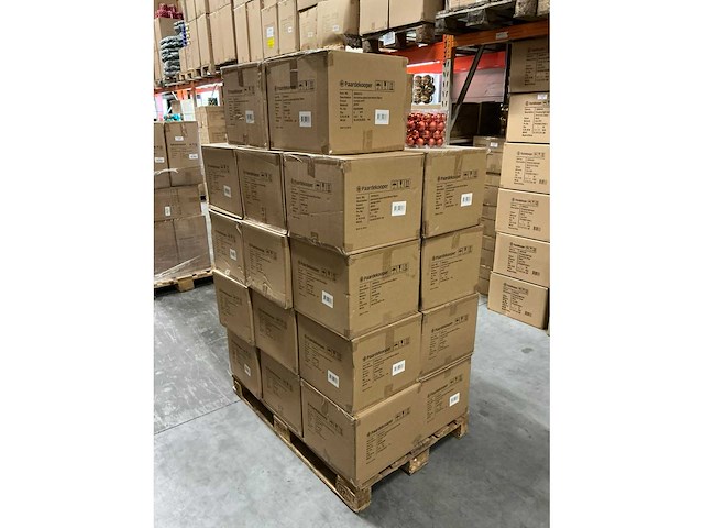 Partij glazen kerstballen 40mm orange combi 36/tube (215 tubes) - afbeelding 1 van  2