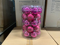 Partij glazen kerstballen 60mm 30/tube (128 tubes) - afbeelding 1 van  4