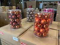 Partij glazen kerstballen 60mm 30/tube (96 tubes) - afbeelding 3 van  16
