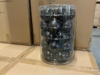 Partij glazen kerstballen 60mm 30/tube black combi (80 tubes) - afbeelding 1 van  3