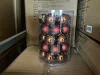 Partij glazen kerstballen 60mm brown combi 30/tube (40 tubes) - afbeelding 1 van  4