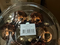 Partij glazen kerstballen 60mm brown combi 30/tube (40 tubes) - afbeelding 2 van  4