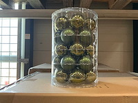 Partij glazen kerstballen 60mm green combi 30/tube (120 tubes) - afbeelding 1 van  4