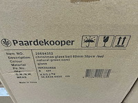 Partij glazen kerstballen 60mm green combi 30/tube (120 tubes) - afbeelding 4 van  4