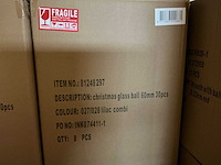 Partij glazen kerstballen 60mm lilac combi 30/tube (80 tubes) - afbeelding 3 van  3