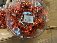 Partij glazen kerstballen 60mm orange combi 30/tube (148 tubes) - afbeelding 2 van  4