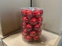 Partij glazen kerstballen 60mm pearl red 30/tube (96x)
