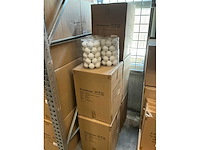 Partij glazen kerstballen 60mm pearl white 30/tube (43 tubes) - afbeelding 2 van  3