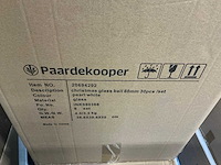 Partij glazen kerstballen 60mm pearl white 30/tube (43 tubes) - afbeelding 3 van  3