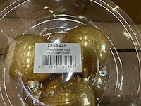 Partij glazen kerstballen 80mm 15/tube pearl dark gold (56 tubes) - afbeelding 2 van  3