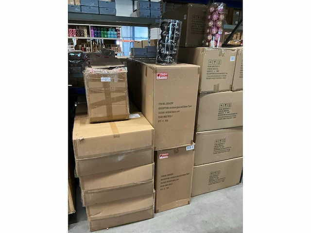 Partij glazen kerstballen 80mm black combi 15/tube (48 tubes) - afbeelding 2 van  5