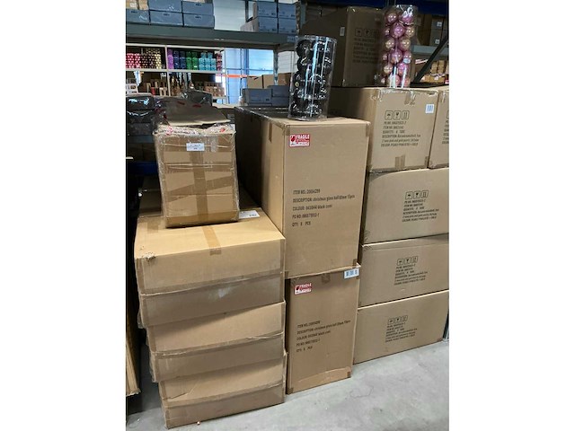 Partij glazen kerstballen 80mm black combi 15/tube (48 tubes) - afbeelding 3 van  4
