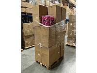 Partij glazen kerstballen 80mm fuchsia combi 15/tube (140 tubes) - afbeelding 3 van  3